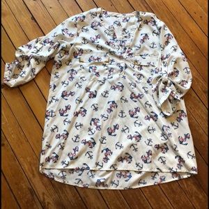 Anchor nylon shirt. Size L